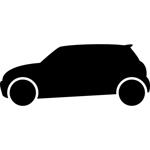 zwarte auto zijaanzicht  icoon