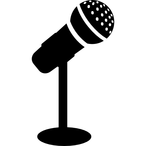 Microphone for a singer or a conference  icon