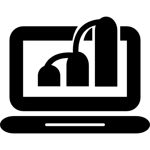 strategieschets op een laptop  icoon