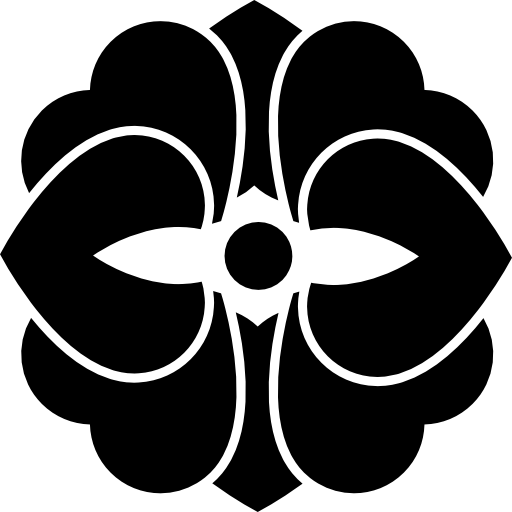 Flower of complex design shape  icon