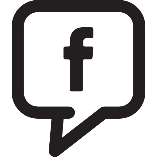 facebook Basic Rounded Lineal ikona