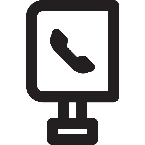 teléfono público Basic Rounded Lineal icono