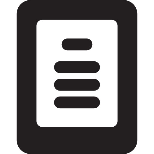 ereader Basic Rounded Filled icono