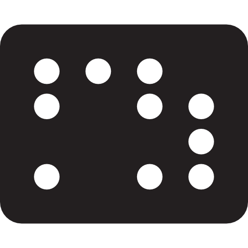 braille Basic Rounded Filled icona
