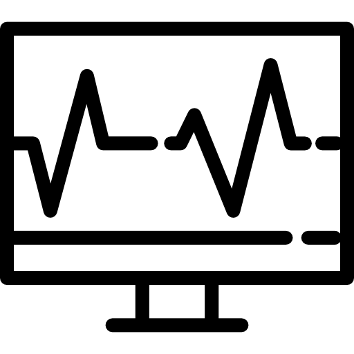 Cardiogram Detailed Rounded Lineal icon