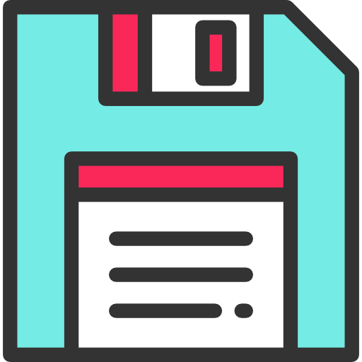 Diskette Detailed Rounded Lineal color icon