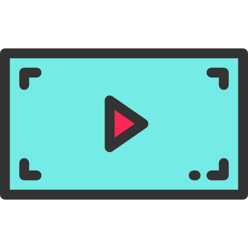 Video player Detailed Rounded Lineal color icon