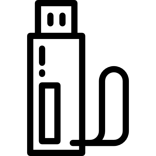 usb stick Detailed Rounded Lineal icon