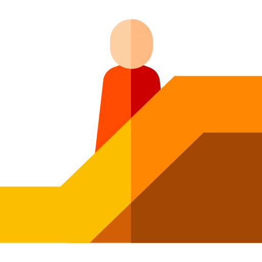 Escalator Basic Straight Flat icon