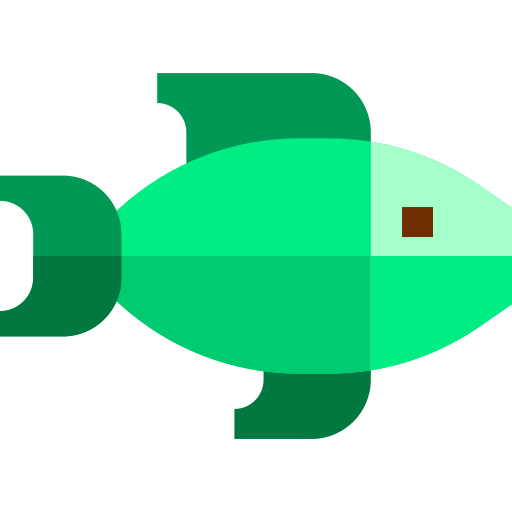 poisson Basic Straight Flat Icône
