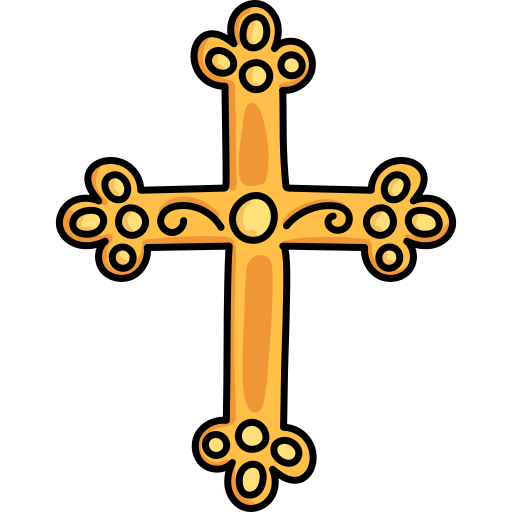 Cross Hand Drawn Color icon