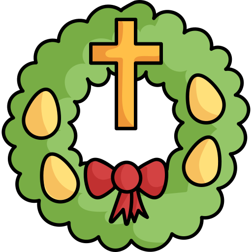 Wreath Hand Drawn Color icon