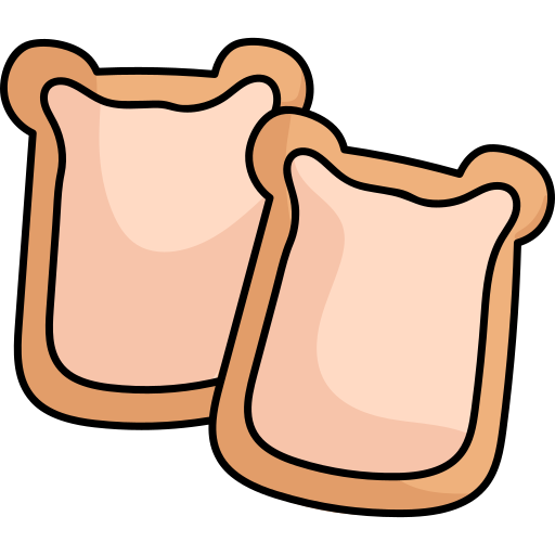 Bread Hand Drawn Color icon