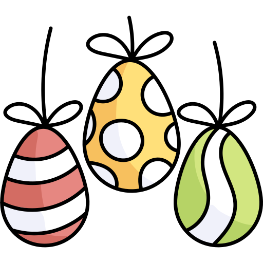 ovos de páscoa Hand Drawn Color Ícone