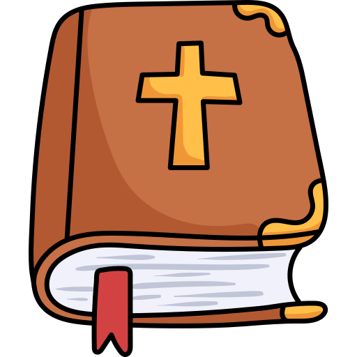 Библия Hand Drawn Color иконка
