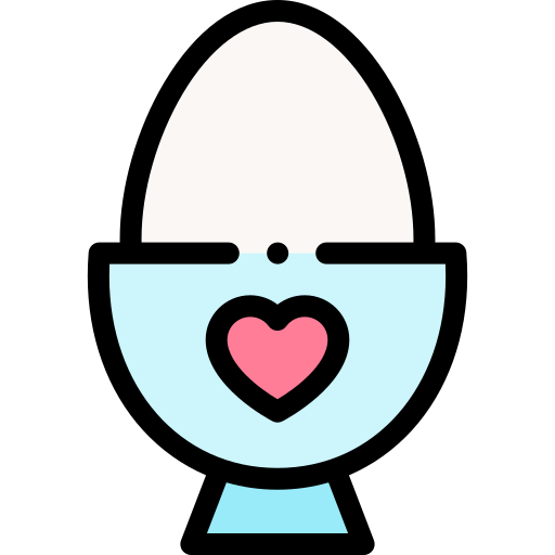 ゆで卵 Detailed Rounded Lineal color icon
