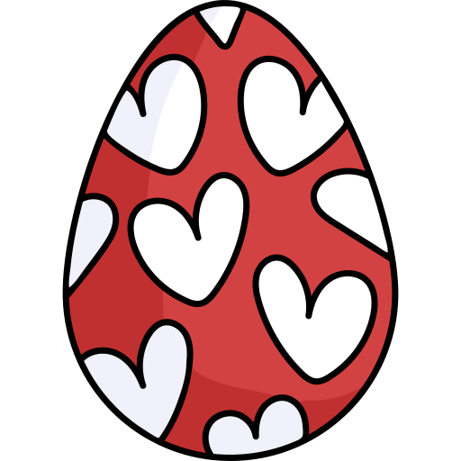 Easter egg Hand Drawn Color icon