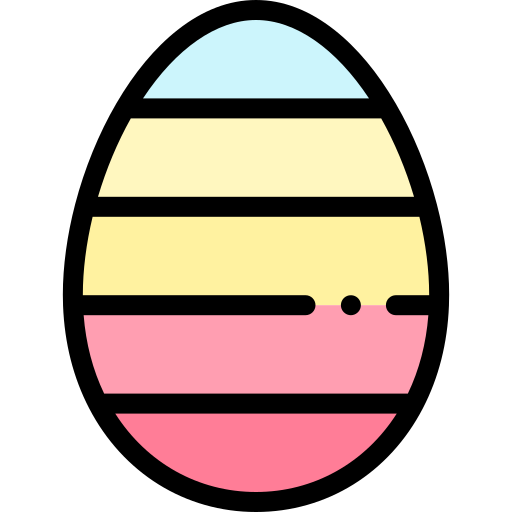 пасхальное яйцо Detailed Rounded Lineal color иконка