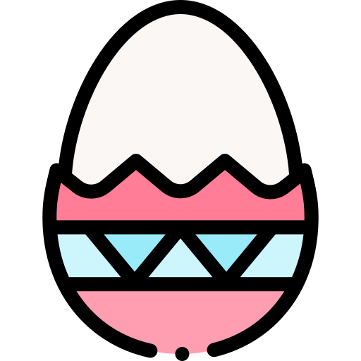 Easter egg Detailed Rounded Lineal color icon
