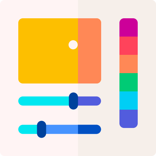 kleur-editor Basic Rounded Flat icoon