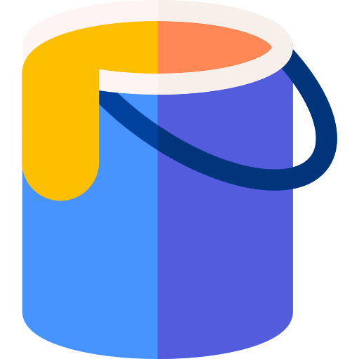Paint bucket Basic Rounded Flat icon