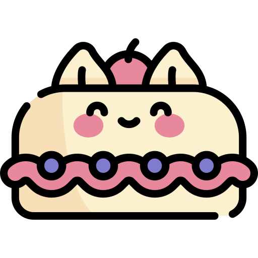 Cake Kawaii Lineal color icon