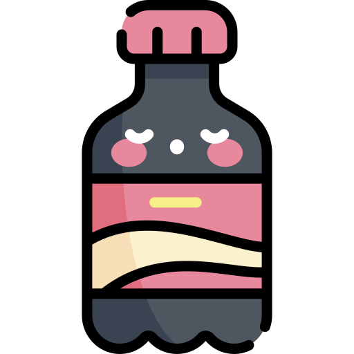soda Kawaii Lineal color icono