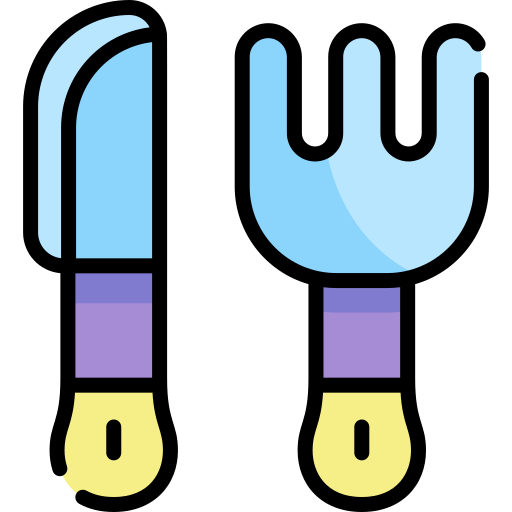 Cutlery Kawaii Lineal color icon