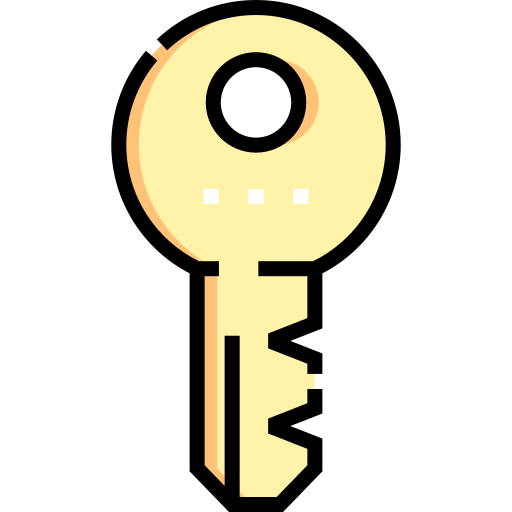 Key Detailed Straight Lineal color icon
