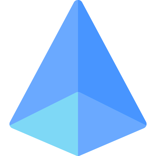 pirámide Basic Rounded Flat icono