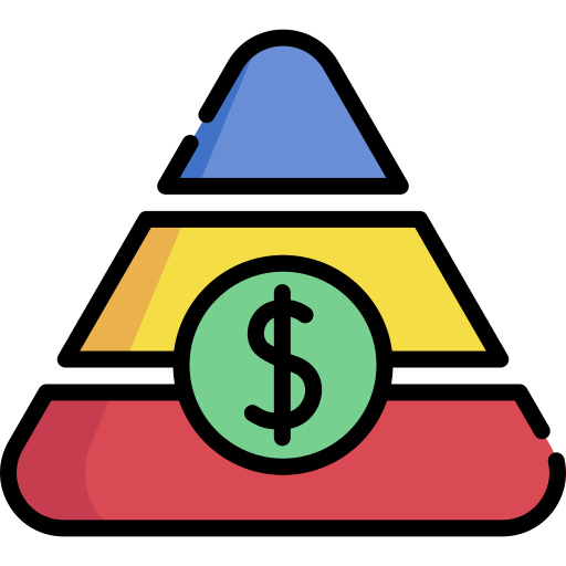 piramide grafiek Special Lineal color icoon