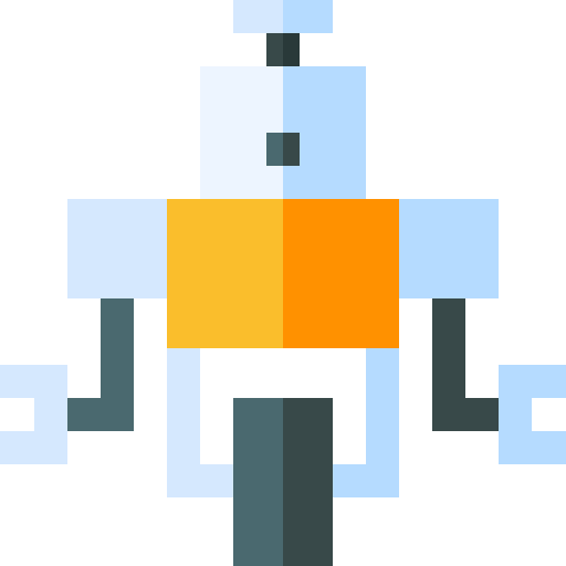 Robot Basic Straight Flat icon