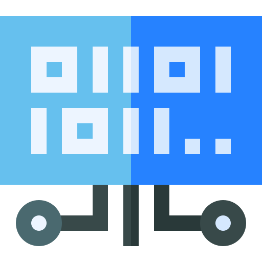 Binary code Basic Straight Flat icon