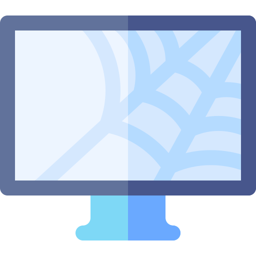 komputer Basic Rounded Flat ikona