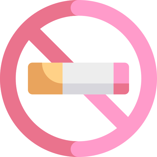 zakaz palenia Kawaii Flat ikona