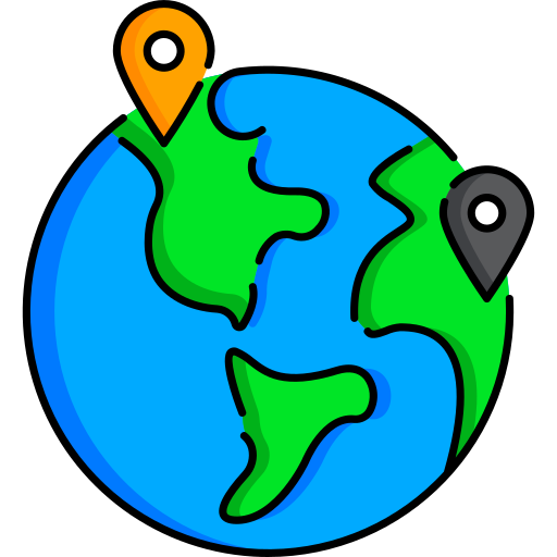 wereldkaart Generic Outline Color icoon