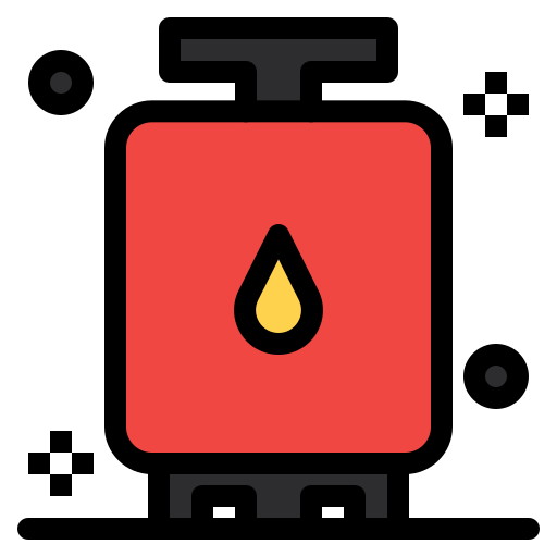 gascylinder Flatart Icons Lineal Color icoon
