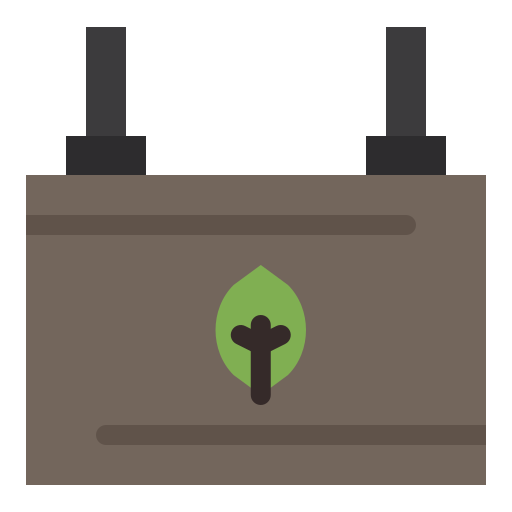 batería ecológica Flatart Icons Flat icono