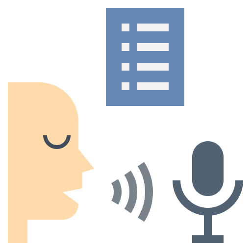 Voice recognition Noomtah Flat icon