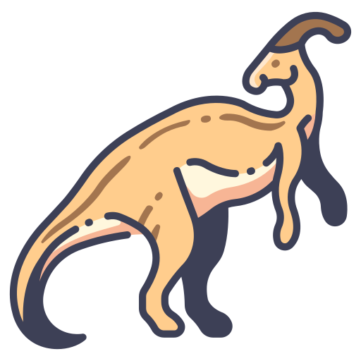 parasaurolophus MaxIcons Lineal color icoon