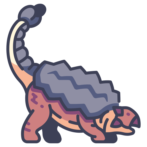 ankylosaurus MaxIcons Lineal color icon