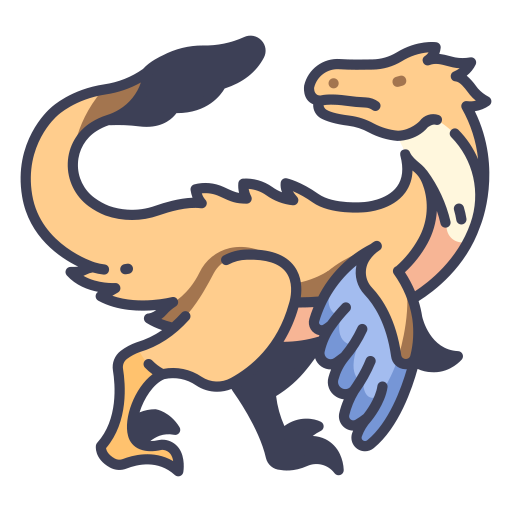 dinozaur MaxIcons Lineal color ikona
