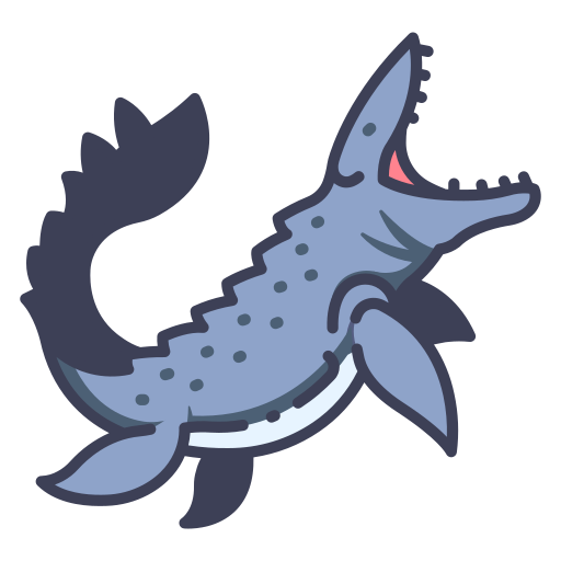 mosasaurus MaxIcons Lineal color icon