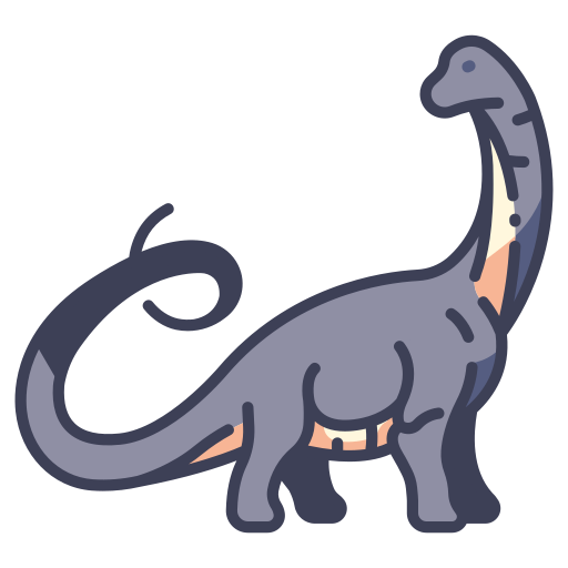 apatosaurus MaxIcons Lineal color icon