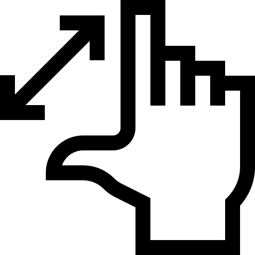 vergroten Basic Straight Lineal icoon