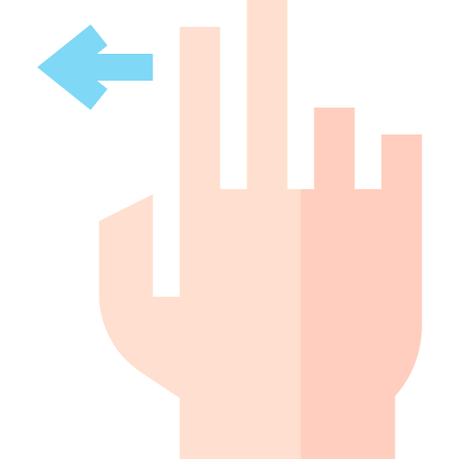 Left Basic Straight Flat icon