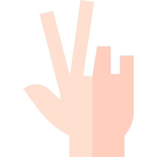 dois dedos Basic Straight Flat Ícone