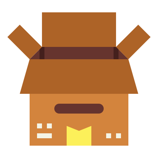 Cardboard Smalllikeart Flat icon