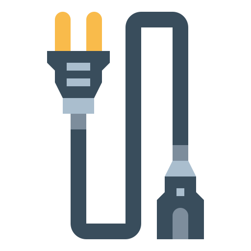 Power cable Smalllikeart Flat icon