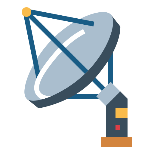 Satellite dish Smalllikeart Flat icon